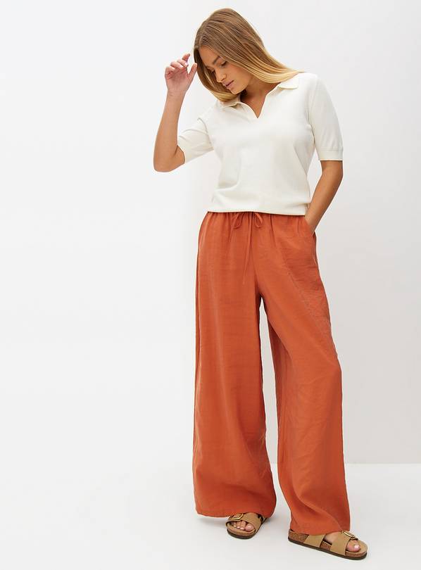 Rust Ultra Wide Leg Trousers 18